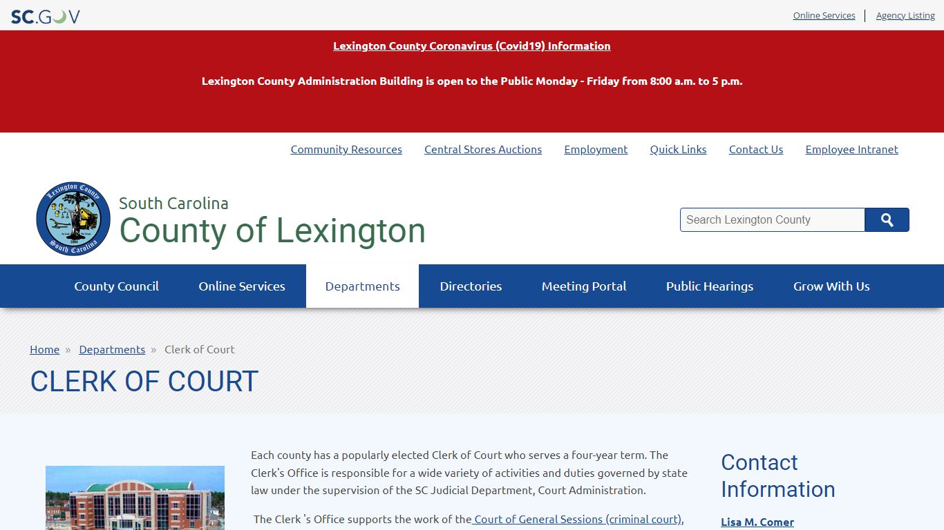 Clerk of Court | County of Lexington - South Carolina